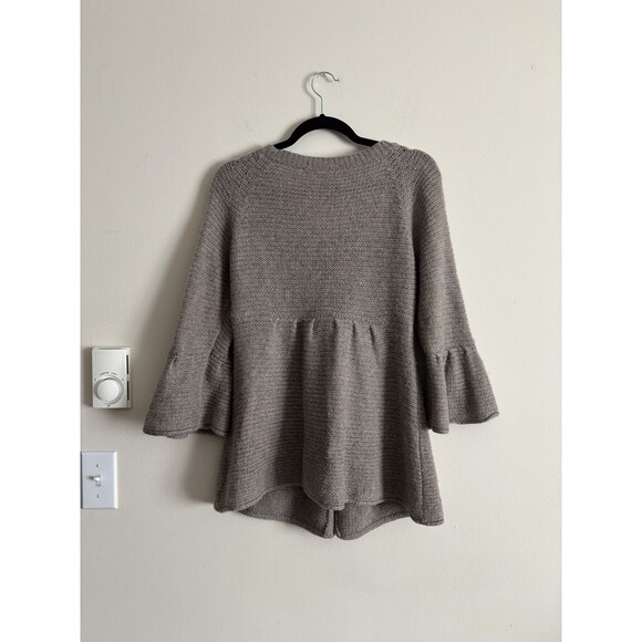 Velvet By Graham & Spencer 100% Cashmere Knit Cardigan Sweater Womens M Taupe - Picture 5 of 5